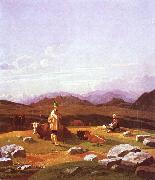 Wilhelm von Kobell Jager auf der Hochalm oil painting artist